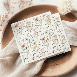 ベビーイン開花ワイルドフラワーガールベビーシャワー スタンダードカクテルナプキン