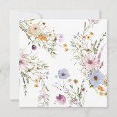 ベビーイン開花ワイルドフラワーガールベビーシャワー 招待状 (裏面)