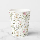 ベビーイン開花ワイルドフラワーガールベビーシャワー 紙コップ (正面)