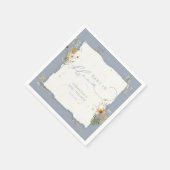 ベビーイン開花ワイルドフラワーキュートベビーシャワー スタンダードカクテルナプキン (角)