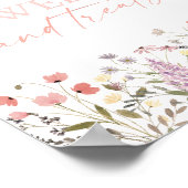 ベビーイン開花ワイルドフラワースイーツ&トリートサイン ポスター (角)