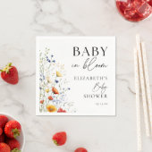 ベビーイン開花ワイルドフラワーズフローラベビーシャワー スタンダードカクテルナプキン (インサイチュ)