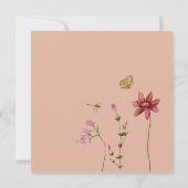 ベビーイン開花ワイルドフラワーダスティピンク 招待状 (裏面)