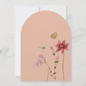 ベビーイン開花ワイルドフラワーダスティピンク 招待状 (裏面)