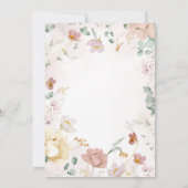 ベビーイン開花ワイルドフラワーツインズベビーシャワー 招待状 (裏面)