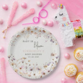 ベビーイン開花ワイルドフラワーベビーガール赤ちゃんシャワー ペーパープレート (パーティー)
