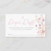 ベビーイン開花ワイルドフラワーベビーシャワーおむつラッフル エンクロージャーカード (正面)