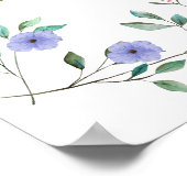 ベビーイン開花ワイルドフラワーベビーシャワーウェルカム ポスター (角)