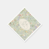 ベビーイン開花ワイルドフラワーベビーシャワーナプキンズ スタンダードカクテルナプキン (角)