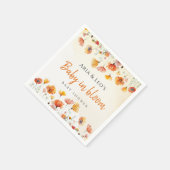 ベビーイン開花ワイルドフラワーベビーシャワーナプキン スタンダードカクテルナプキン (角)