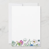 ベビーイン開花ワイルドフラワーベビーシャワー招待状 (裏面)
