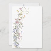 ベビーイン開花ワイルドフラワーベビーシャワー招待状 招待状 (裏面)