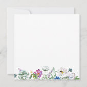 ベビーイン開花ワイルドフラワーベビーシャワー招待状 招待状 (裏面)