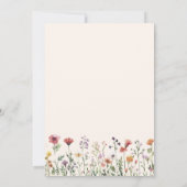 ベビーイン開花ワイルドフラワーベビーシャワー招待状 招待状 (裏面)