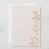 ベビーイン開花ワイルドフラワーベビーシャワー招待状 招待状 (裏面)