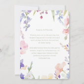ベビーイン開花ワイルドフラワーベビーシャワー招待状 招待状 (裏面)