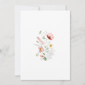 ベビーイン開花ワイルドフラワーベビーシャワー招待状 招待状 (裏面)