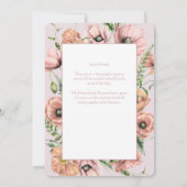 ベビーイン開花ワイルドフラワーベビーシャワー招待状 招待状 (裏面)