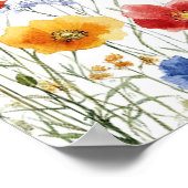 ベビーイン開花ワイルドフラワーベビーシャワー歓迎サイン ポスター (角)