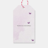 ベビーイン開花ワイルドフラワーボウガールベイビーシャワー ギフトタグ (裏面)