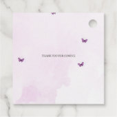 ベビーイン開花ワイルドフラワーボウガールベイビーシャワー フェイバータグ (裏面)