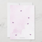 ベビーイン開花ワイルドフラワーボウガールベイビーシャワー 招待状 (裏面)