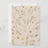 ベビーイン開花ワイルドフラワーボホベイビーシャワー 招待状 (裏面)