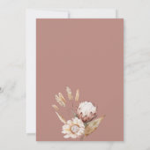 ベビーイン開花ワイルドフラワーボホベイビーシャワー 招待状 (裏面)