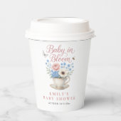 ベビーイン開花ヴィンテージフローラガールベビーシャワー 紙コップ (正面)