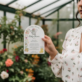 ベビーイン開花夏フローラガーデンベビーシャワー 招待状