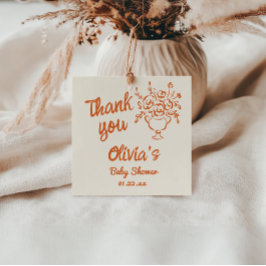 ベビーイン開花手引きフローラベビーシャワー フェイバータグ