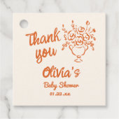 ベビーイン開花手引きフローラベビーシャワー フェイバータグ (正面)