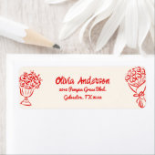 ベビーイン開花手引きフローラモダンベビシャワー ラベル (インサイチュ)