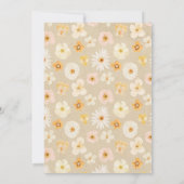 ベビーイン開花押し花ベビーシャワー 招待状 (裏面)