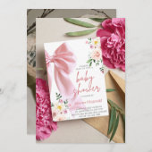 ベビーイン開花招待状、ベビーシャワー招待状 招待状 (正面/裏面)
