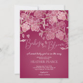 ベビーイン開花春さくらんぼブロッサムシャワー 招待状 (正面)