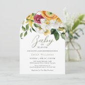 ベビーイン開花春ガーデンフローラベビーシャワー 招待状 (スタンド正面)