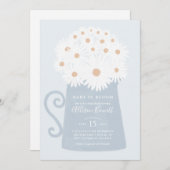 ベビーイン開花春デイジーベビーシャワー 招待状 (正面/裏面)