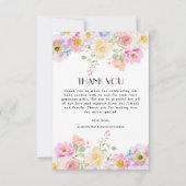 ベビーイン開花春フローラガールベビーシャワー サンキューカード (正面)