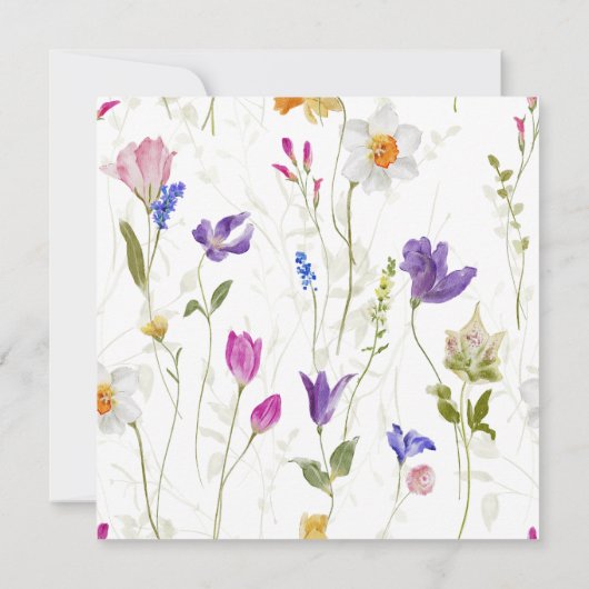 ベビーイン開花春フローラベビーシャワー 招待状 (裏面)