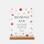 ベビーイン開花春ベビーシャワーモモモザバー アクリルサイン (正面)