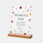 ベビーイン開花春ベビーシャワーモモモザバー アクリルサイン (傾斜)