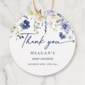 ベビーイン開花春ワイルドフラワーベビーシャワー フェイバータグ (裏面)