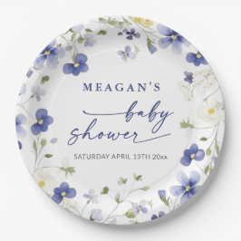 ベビーイン開花春ワイルドフラワーベビーシャワー ペーパープレート