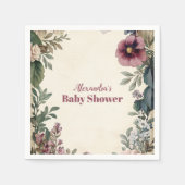 ベビーイン開花春ワイルドフラワー スタンダードカクテルナプキン (正面)