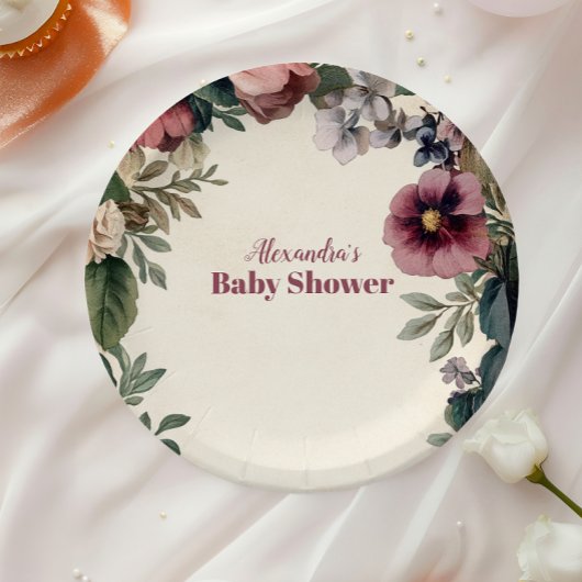 ベビーイン開花春ワイルドフラワー ペーパープレート