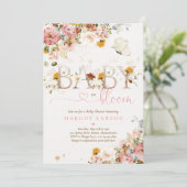 ベビーイン開花春山草のベビーシャワー 招待状 (スタンド正面)