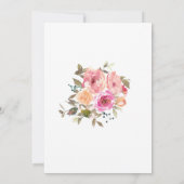 ベビーイン開花水彩秋フローラベビーシャワー 招待状 (裏面)