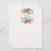 ベビーイン開花秋の花ベビーシャワー 招待状 (裏面)