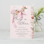 ベビーイン開花秋ガーデンベビーシャワー 招待状 (スタンド正面)